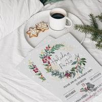 Elegant Wreath Christmas Invitation - Premium Digital File from Sugar and Spice Invitations - Just $2.10! Shop now at Sugar and Spice Paper