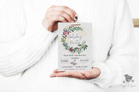 Elegant Wreath Christmas Invitation - Premium Digital File from Sugar and Spice Invitations - Just $2.10! Shop now at Sugar and Spice Paper