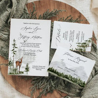 Evergreen Forest Wedding Invitation - Premium  from Sugar and Spice Invitations - Just $2.15! Shop now at Sugar and Spice Paper