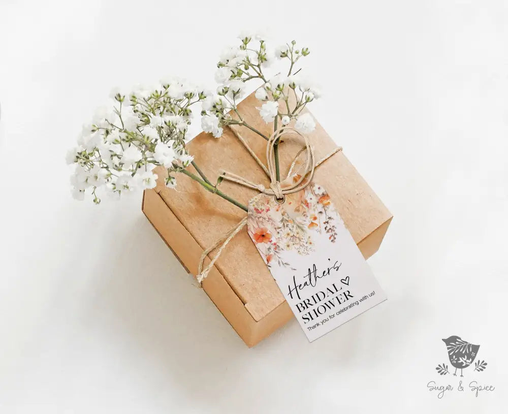 Fall Floral Minimalist Heart Gift Tag - Premium Craft Supplies & Tools > Party & Gifting > Labels, Stickers & Tags > Tags from Sugar and Spice Invitations - Just $26! Shop now at Sugar and Spice Paper