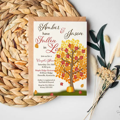 Fallen in Love Bridal Shower Invitation - Premium  from Sugar and Spice Invitations - Just $1.95! Shop now at Sugar and Spice Paper