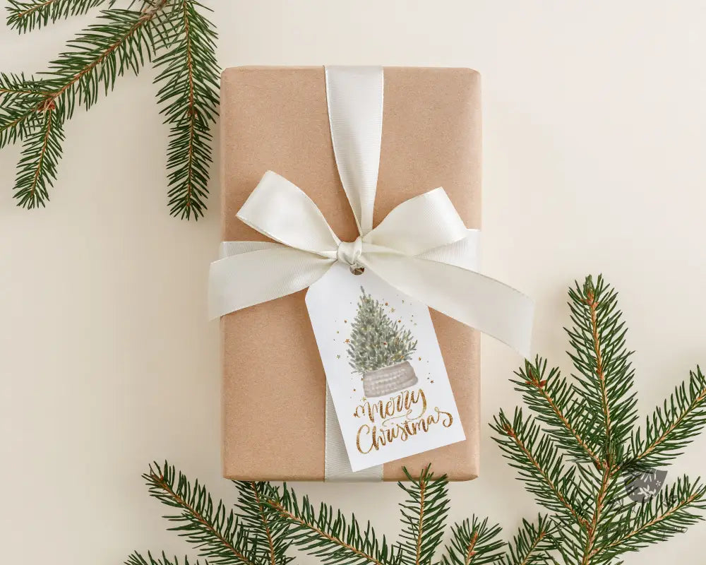 Gold Christmas Tree Gift Tag - Premium Craft Supplies & Tools > Party & Gifting > Labels, Stickers & Tags > Tags from Sugar and Spice Invitations - Just $26! Shop now at Sugar and Spice Paper