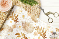 Gold Poinsettia Christmas Wrapping Paper - Premium Craft Supplies & Tools > Party & Gifting > Packaging & Wrapping from Sugar and Spice Invitations - Just $26.10! Shop now at Sugar and Spice Paper