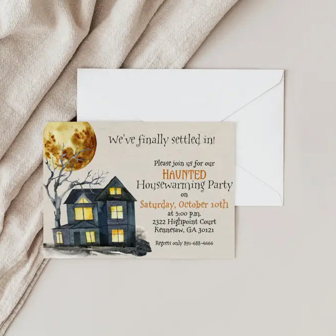 Halloween Housewarming Invitation - Premium Digital File from Sugar and Spice Invitations - Just $2.10! Shop now at Sugar and Spice Paper