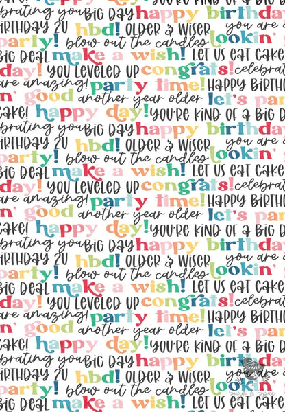 Happy Birthday Wrapping Paper - Premium Craft Supplies & Tools > Party & Gifting > Packaging & Wrapping from Sugar and Spice Invitations - Just $26.10! Shop now at Sugar and Spice Paper