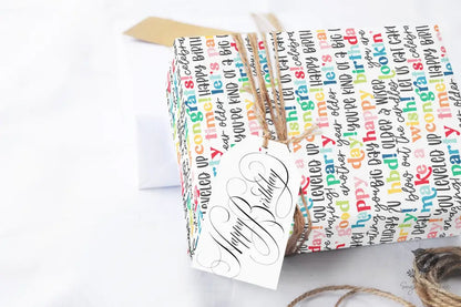 Happy Birthday Wrapping Paper - Premium Craft Supplies & Tools > Party & Gifting > Packaging & Wrapping from Sugar and Spice Invitations - Just $26.10! Shop now at Sugar and Spice Paper