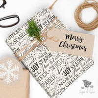Holiday Joy Season Christmas Wrapping Paper - Premium Craft Supplies & Tools > Party & Gifting > Packaging & Wrapping from Sugar and Spice Invitations - Just $26.10! Shop now at Sugar and Spice Paper