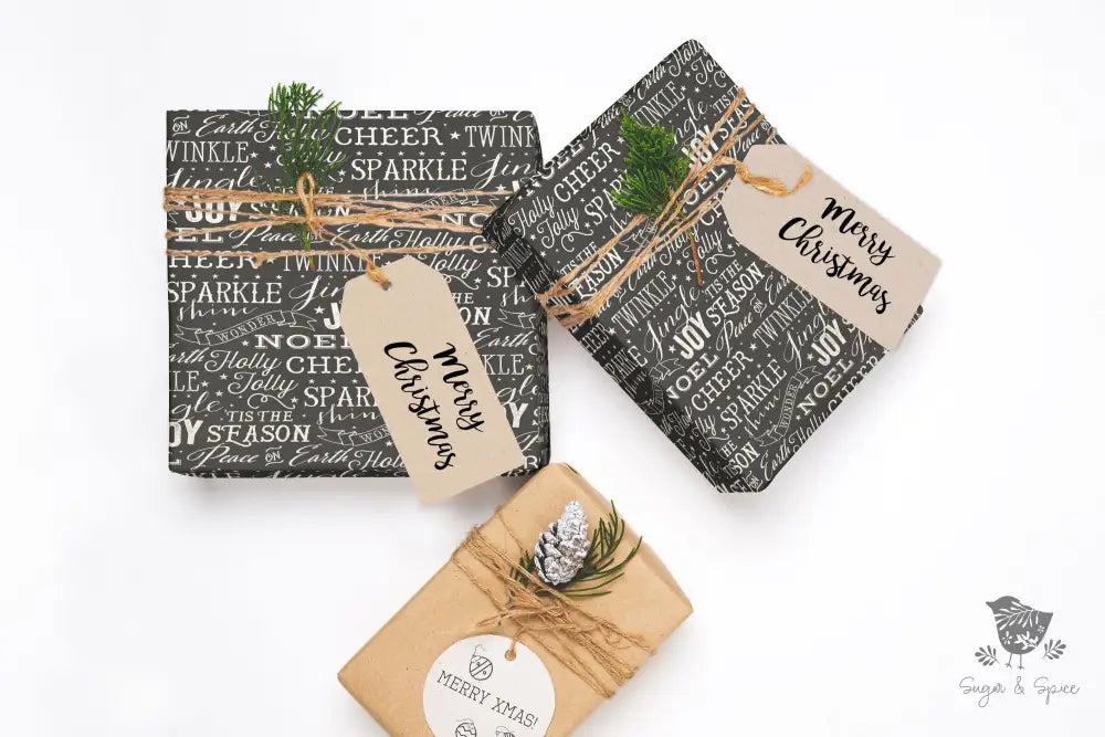 Holiday Joy  Wrapping Paper - Premium Wrapping Paper from Sugar and Spice Invitations - Just $26.10! Shop now at Sugar and Spice Paper
