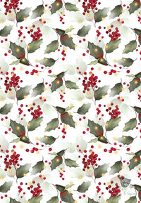 Holly and Lights Wrapping Paper - Premium Craft Supplies & Tools > Party & Gifting > Packaging & Wrapping from Sugar and Spice Invitations - Just $26.10! Shop now at Sugar and Spice Paper