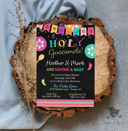Holy Guacamole Baby Shower Invitation - Premium  from Sugar and Spice Invitations - Just $1.95! Shop now at Sugar and Spice Paper