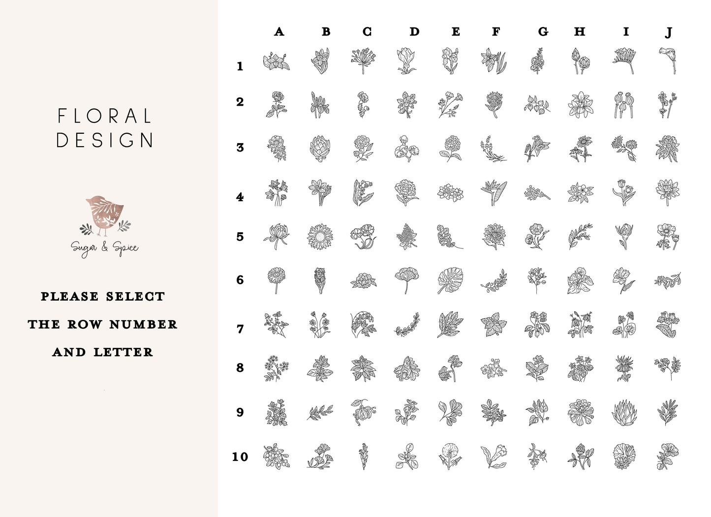 Floral Icon Modern Wedding Guest Book