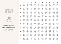 Floral Icon Modern Wedding Guest Book