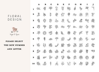 Floral Icon Modern Wedding Guest Book