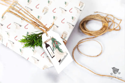 Ice Skates and Candy Cane Christmas Wrapping Paper - Premium Craft Supplies & Tools > Party & Gifting > Packaging & Wrapping from Sugar and Spice Invitations - Just $26.10! Shop now at Sugar and Spice Paper