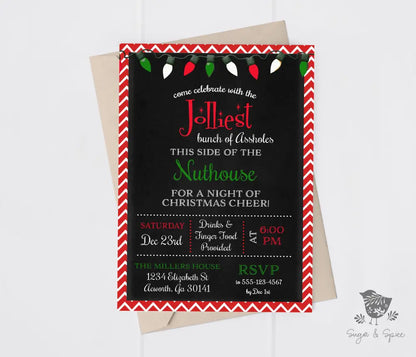 Jolliest Bunch of Assholes Griswold Christmas Invitation - Premium Digital File from Sugar and Spice Invitations - Just $2.10! Shop now at Sugar and Spice Paper