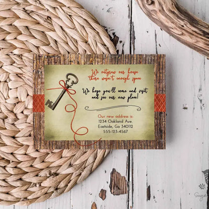 Key To New Home Announcement - Premium Digital File from Sugar and Spice Invitations - Just $2.10! Shop now at Sugar and Spice Paper