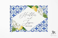 Mediterranean Lemon Wedding Guest Book - Premium  from Sugar and Spice - Just $55! Shop now at Sugar and Spice Paper
