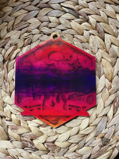 Mountain Campfire Sunset Catcher - Premium  from Sugar and Spice - Just $15! Shop now at Sugar and Spice Paper