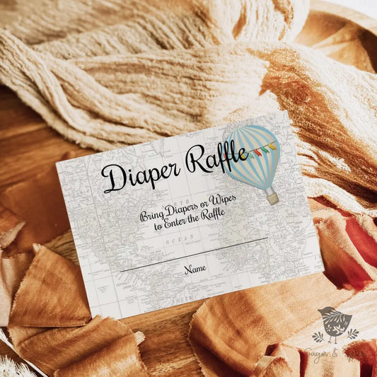 Oh the Places He'll Go Diaper Raffle - Premium Paper & Party Supplies > Paper > Invitations & Announcements > Invitations from Sugar and Spice Invitations - Just $1.90! Shop now at Sugar and Spice Paper