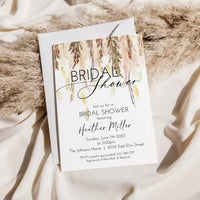 Pampas Grass Boho Bridal Shower Invitation - Premium  from Sugar and Spice Invitations - Just $1.95! Shop now at Sugar and Spice Paper