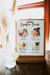 Pet Signature Drink Sign Four - Premium  from Sugar and Spice Invitations - Just $35! Shop now at Sugar and Spice Paper