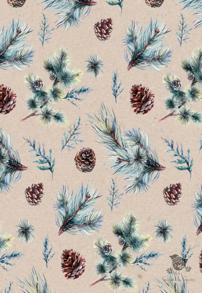 Pinecone Wrapping Paper - Premium Craft Supplies & Tools > Party & Gifting > Packaging & Wrapping from Sugar and Spice Invitations - Just $26.10! Shop now at Sugar and Spice Paper