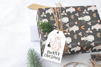 Pink Snowman and Lattes Christmas Wrapping Paper - Premium Craft Supplies & Tools > Party & Gifting > Packaging & Wrapping from Sugar and Spice Invitations - Just $26.10! Shop now at Sugar and Spice Paper
