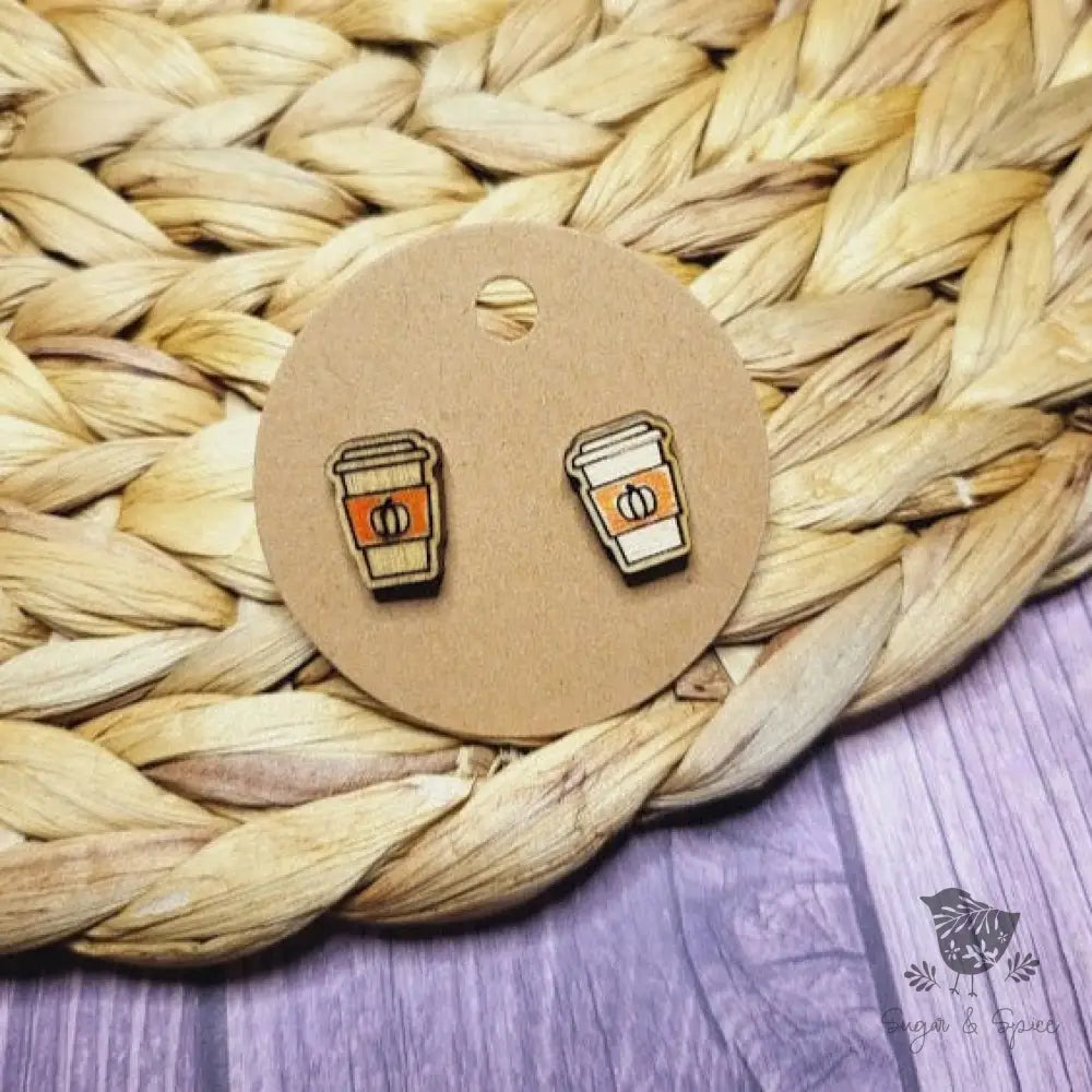 Pumpkin Spice Stud Earrings - Premium  from Sugar and Spice Invitations - Just $6! Shop now at Sugar and Spice Paper