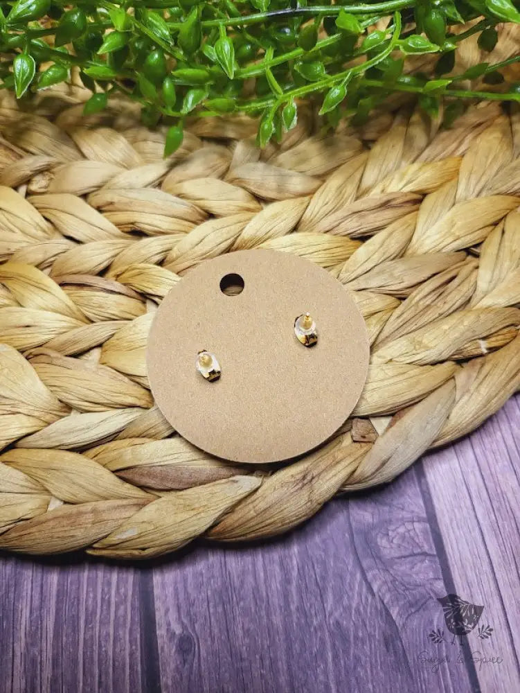 Pumpkin Spice Stud Earrings - Premium  from Sugar and Spice Invitations - Just $6! Shop now at Sugar and Spice Paper