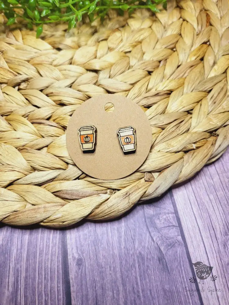 Pumpkin Spice Stud Earrings - Premium  from Sugar and Spice Invitations - Just $6! Shop now at Sugar and Spice Paper