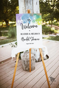 Rainbow Welcome Sign - Premium  from Sugar and Spice Invitations - Just $35! Shop now at Sugar and Spice Paper