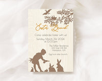 Rustic Brunch Boy Easter Invitation (Digital Download)