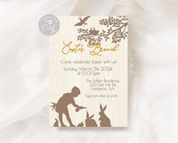 Rustic Brunch Boy Easter Invitation (Digital Download)