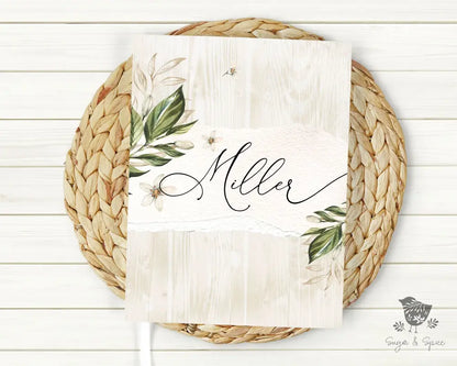 Rustic Greenery & Floral Wedding Guest Book - Premium  from Sugar and Spice - Just $45! Shop now at Sugar and Spice Paper
