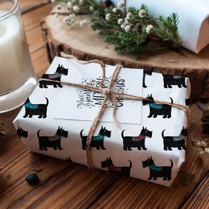Scottish Terrier Dog Wrapping Paper - Premium Craft Supplies & Tools > Party & Gifting > Packaging & Wrapping from Sugar and Spice Invitations - Just $26.10! Shop now at Sugar and Spice Paper