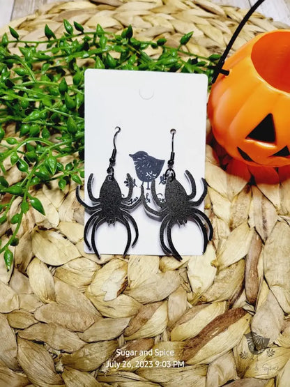 Spider Halloween Earrings - Premium  from Sugar and Spice Invitations - Just $11.25! Shop now at Sugar and Spice Paper