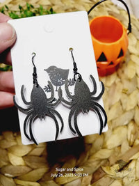 Spider Halloween Earrings - Premium  from Sugar and Spice Invitations - Just $11.25! Shop now at Sugar and Spice Paper