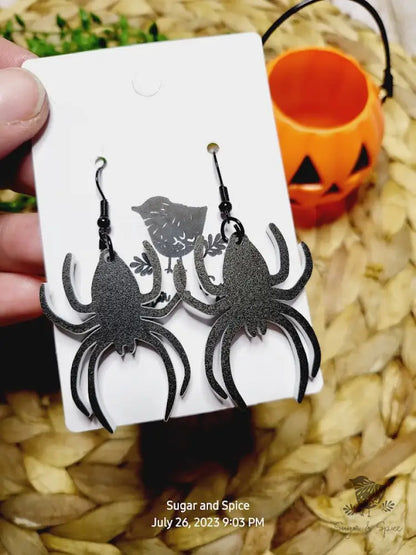 Spider Halloween Earrings - Premium  from Sugar and Spice Invitations - Just $11.25! Shop now at Sugar and Spice Paper