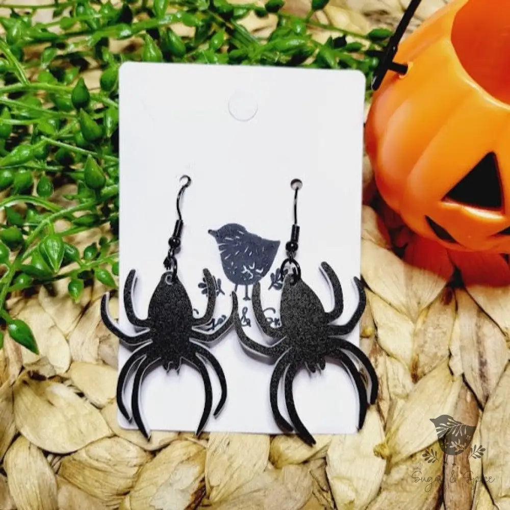 Spider Halloween Earrings - Premium  from Sugar and Spice Invitations - Just $11.25! Shop now at Sugar and Spice Paper