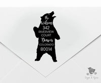 Standing Bear Address Stamp - Premium Craft Supplies & Tools > Stamps & Seals > Stamps from Sugar and Spice Invitations - Just $40! Shop now at Sugar and Spice Paper