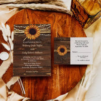 Sunflower Country Barn Wedding Invitation Suite - Premium  from Sugar and Spice Invitations - Just $2.15! Shop now at Sugar and Spice Paper