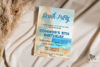 Surfs Up Beach Birthday Invitation - Premium Digital File from Sugar and Spice Invitations - Just $1.95! Shop now at Sugar and Spice Paper