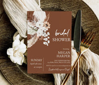 Terracotta Boho Bridal Shower Invitation - Premium  from Sugar and Spice Invitations - Just $1.95! Shop now at Sugar and Spice Paper