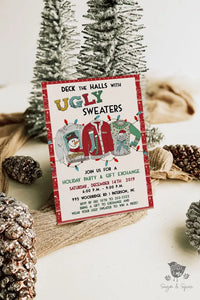 Ugly Sweater Christmas Party Invitation - Premium Digital File from Sugar and Spice Invitations - Just $2.10! Shop now at Sugar and Spice Paper
