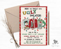 Ugly Sweater Christmas Party Invitation - Premium Digital File from Sugar and Spice Invitations - Just $2.10! Shop now at Sugar and Spice Paper