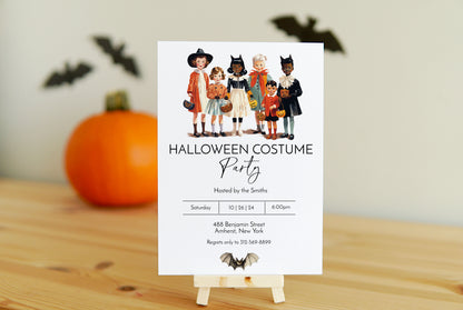 Vintage Kids Costume Halloween Invitation