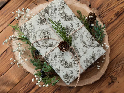 Vintage Santa Wrapping Paper - Premium Craft Supplies & Tools > Party & Gifting > Packaging & Wrapping from Sugar and Spice Invitations - Just $26.10! Shop now at Sugar and Spice Paper