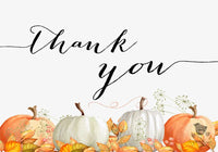 Watercolor Pumpkin Thank You Card - Premium Paper & Party Supplies > Paper > Invitations & Announcements > Invitations from Sugar and Spice Invitations - Just $2.50! Shop now at Sugar and Spice Paper