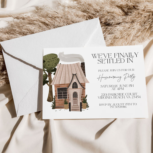 Cute Home Housewarming Invitation Template Editable Invitation Corjl Digital Download