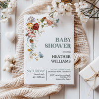 Wildflowers Boho Baby Shower Invitation